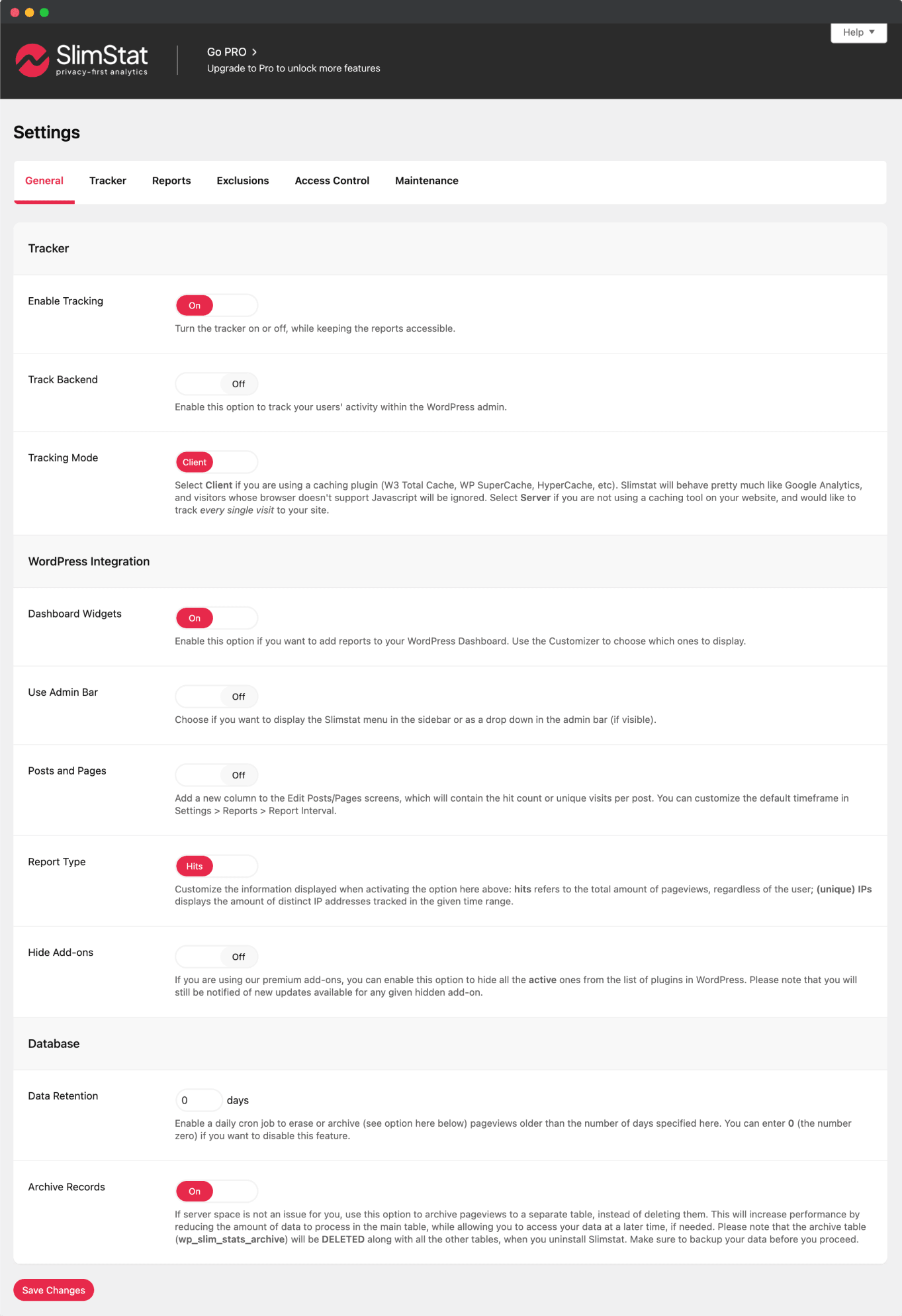 <strong>Configurações</strong> - Muitas opções para personalizar o funcionamento do plugin