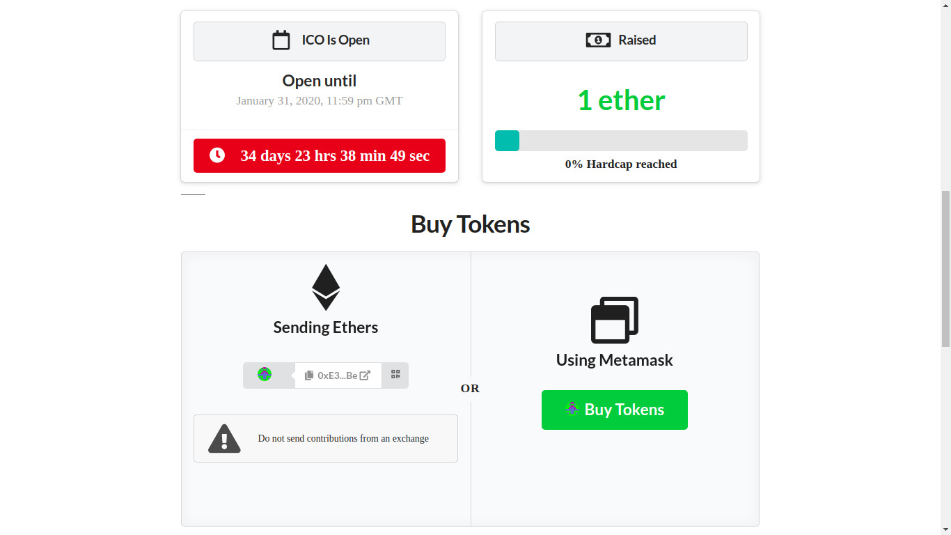 Bluemoon: Timed and Capped ICO