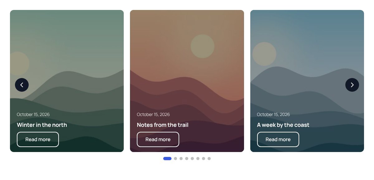 Blog carousel built from your latest posts.