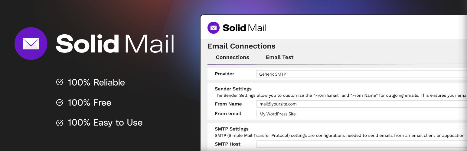 Solid Mail – SMTP email and logging made by SolidWP