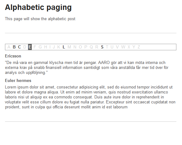 Paging will look like this.