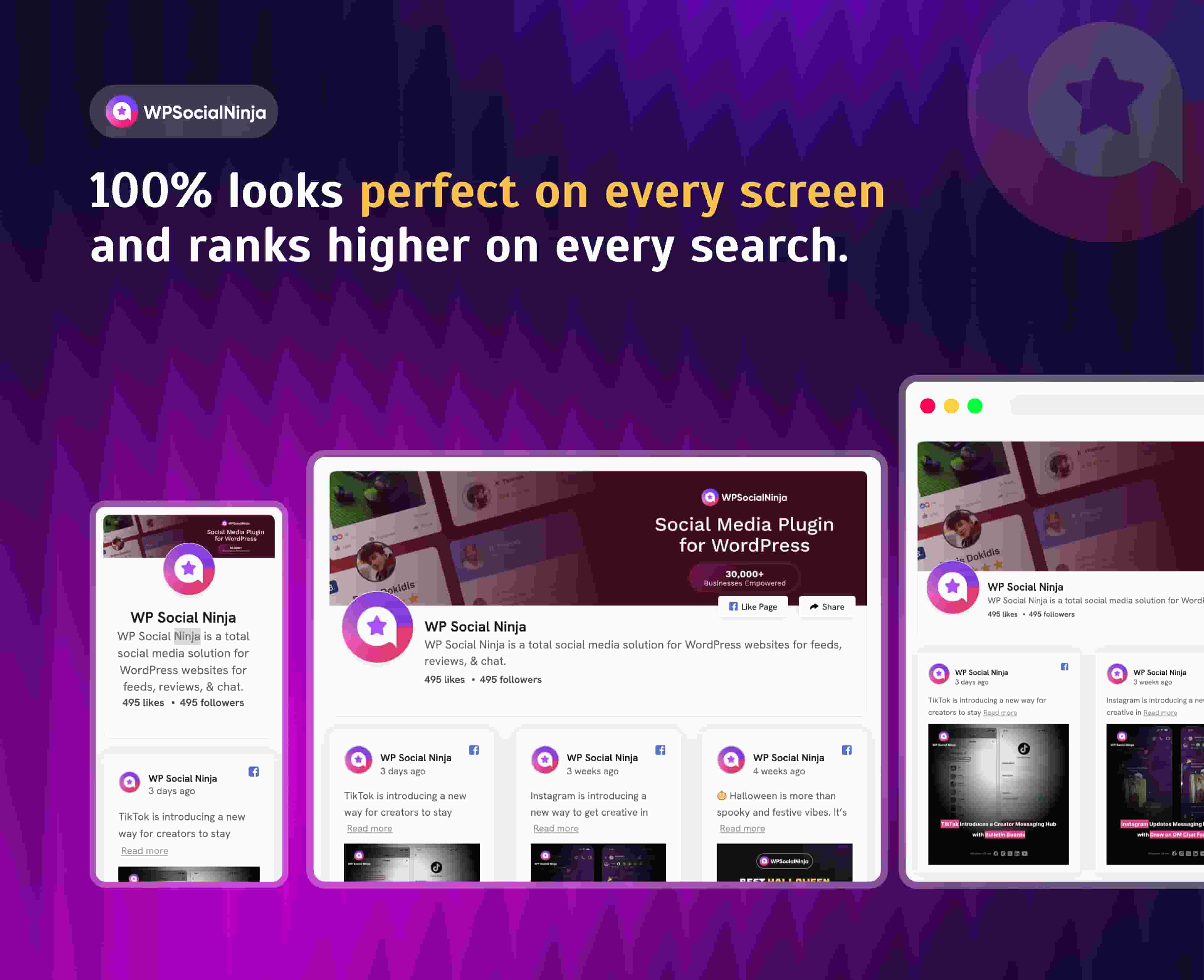 WP Social Ninja – Embed Social Feeds, User Reviews & Chat Widgets