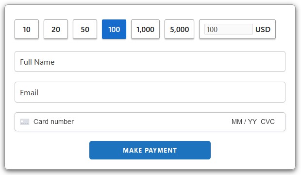 Donation/Payment Form Minimal