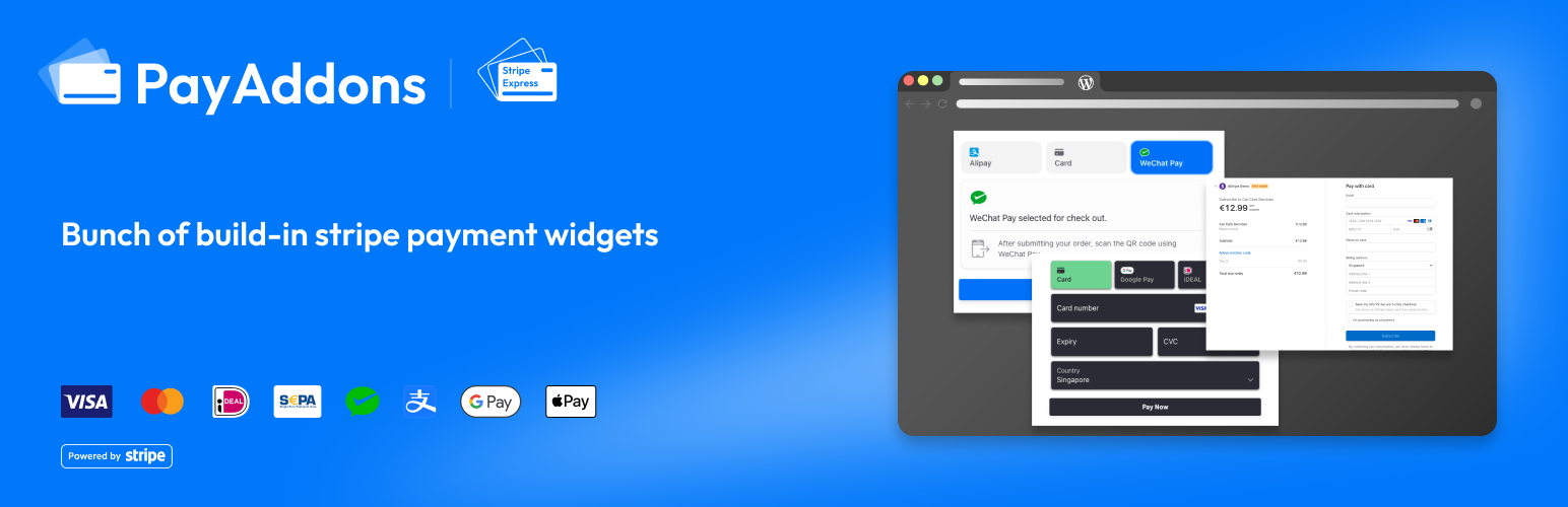 WordPress 外掛 Stripe Express 的封面圖片。