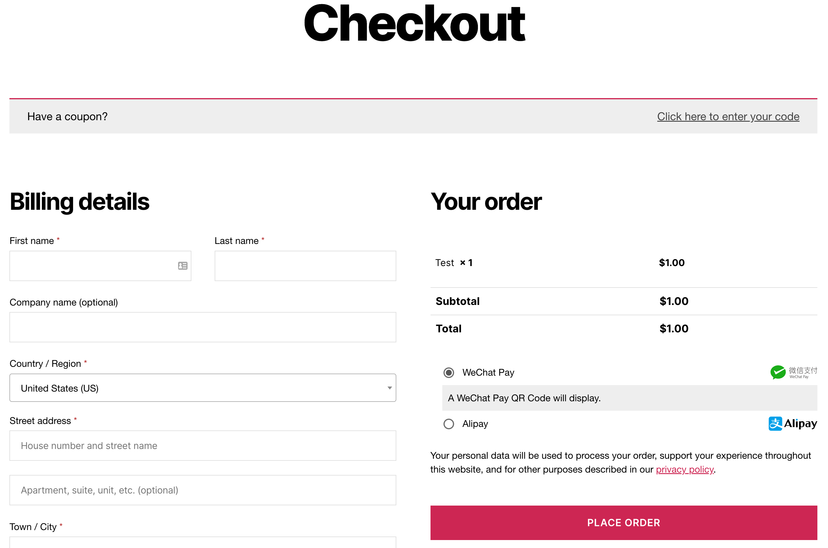 WooCommerce Checkout