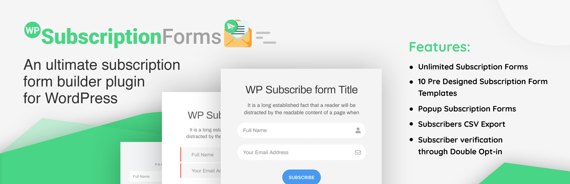 WP Subscription Forms – Subscription Form Plugin for WordPress