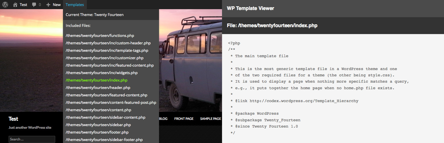WP Template Viewer