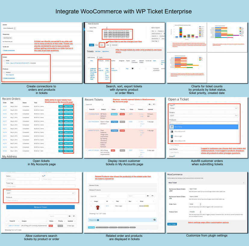 Most comprehensive <a href="https://emdplugins.com/plugin-features/wp-ticket-woocommerce-addon">WooCommerce Integration</a> to this date