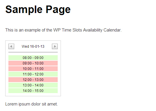 WP Time Slots