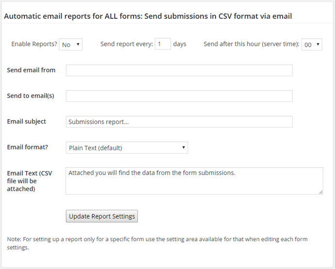 Email reports