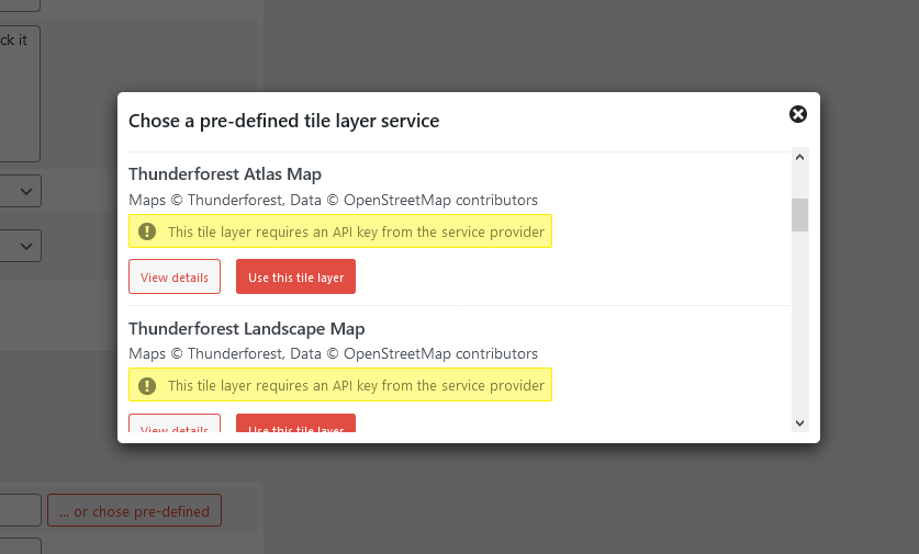 Admin - Plug-in settings editor - chose a pre-defined tile configuration