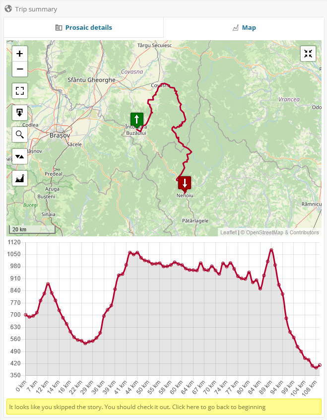 Frontend Viewer - Trip Map with altitude profile