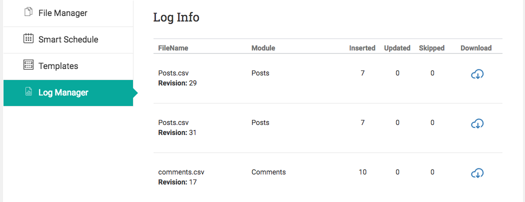 Upload an XML or CSV file.