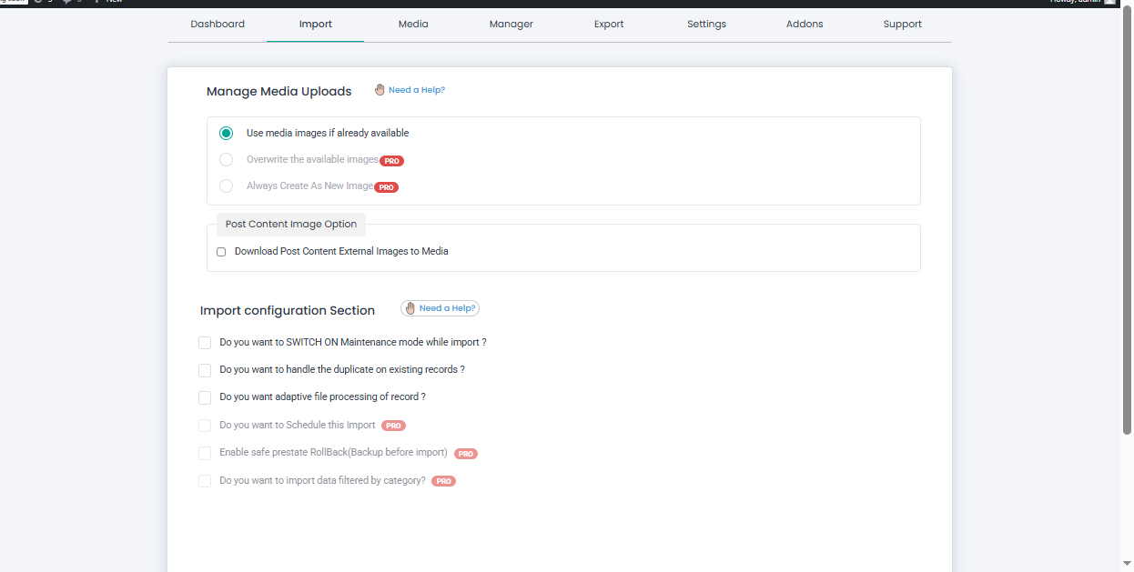 Step 4: Media Upload Handling & Import Configuration