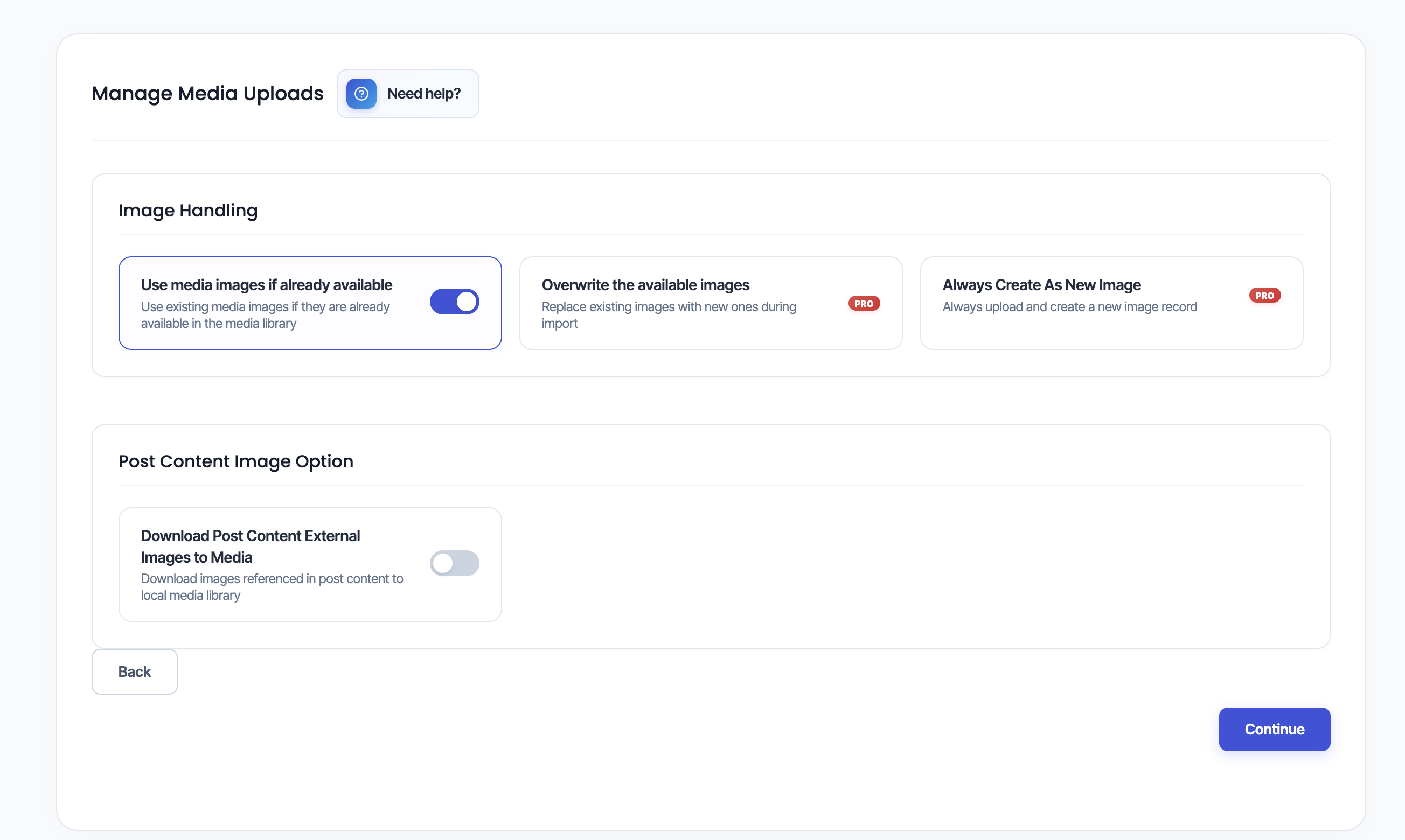 Configure media imports and image handling