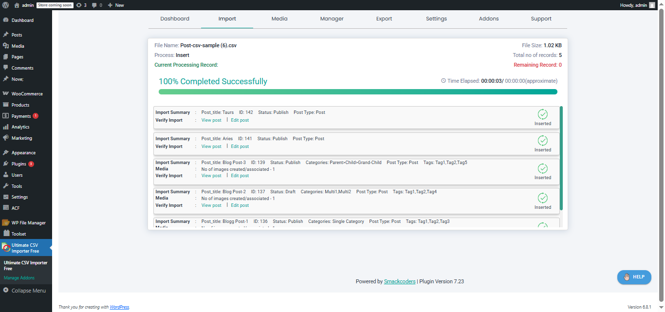 WP Ultimate CSV Importer – Import CSV, XML &amp; Excel into WordPress