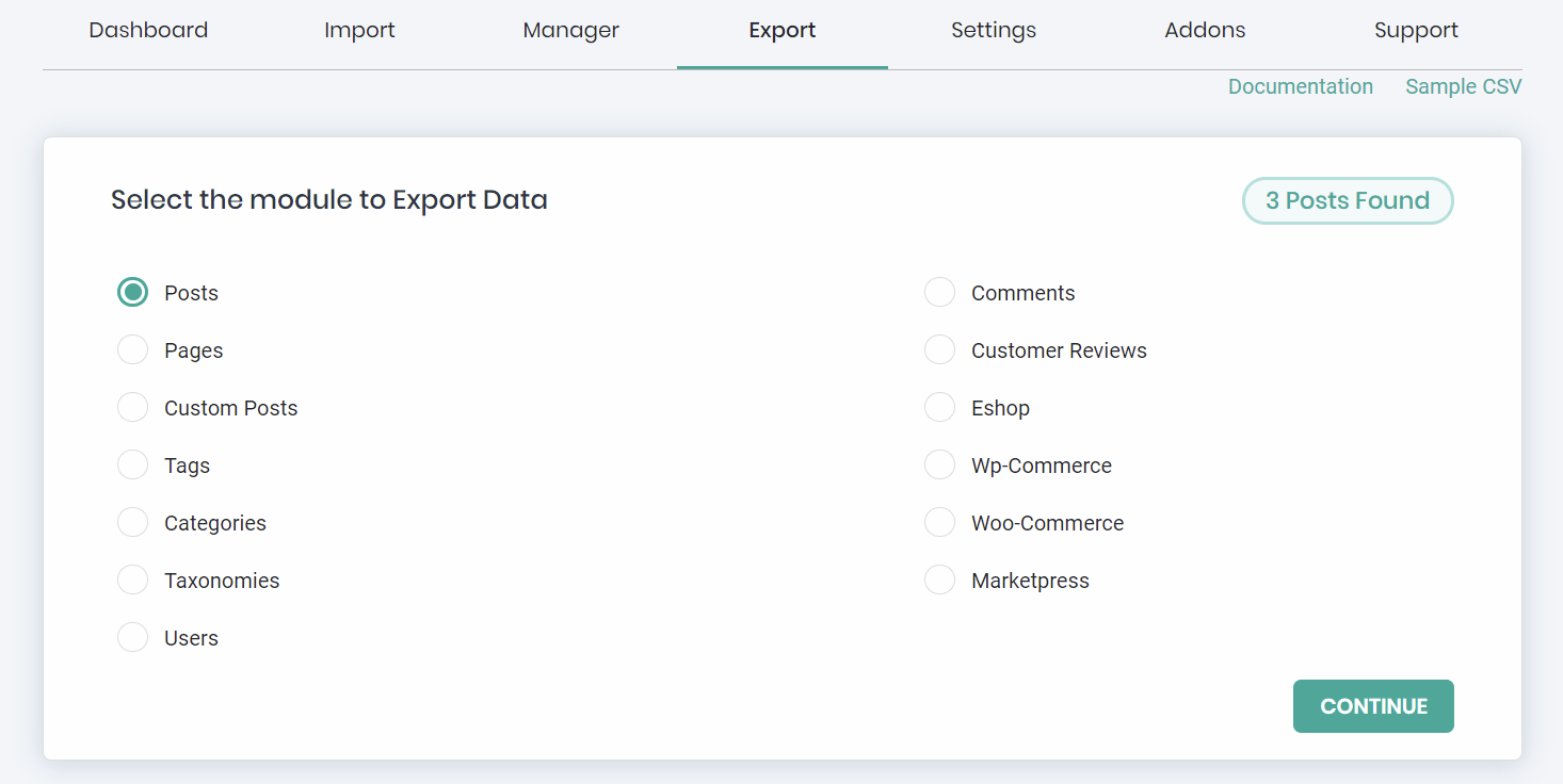 Export All Posts, Products, Orders, Refunds &amp; Users