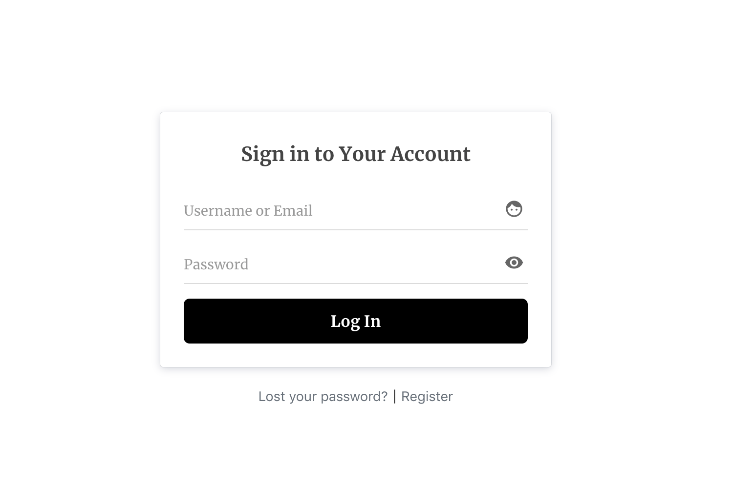 Custom Login Form