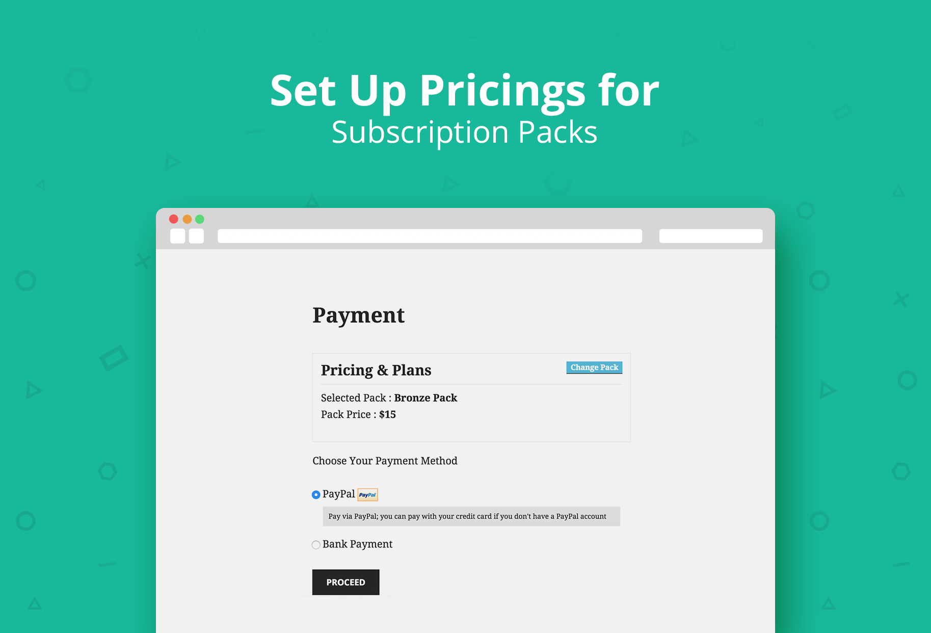 Set Up Pricings for Subscription Packs