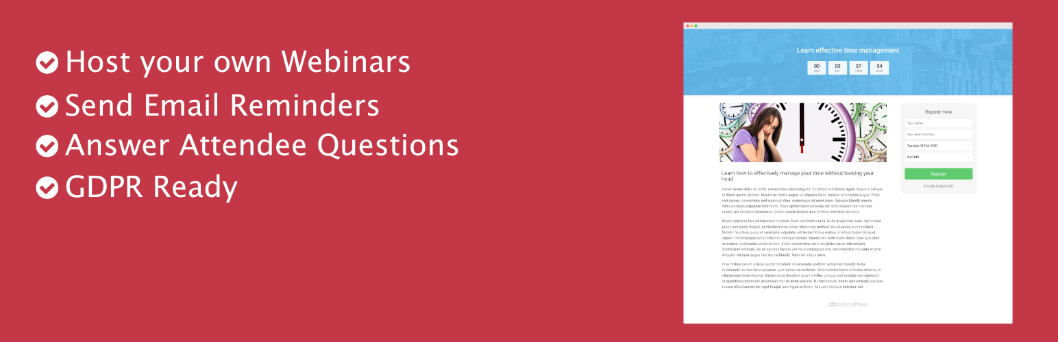 WebinarPress – Webinar System for WordPress