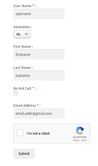 Sugar Lead Form with Google reCAPTCHA