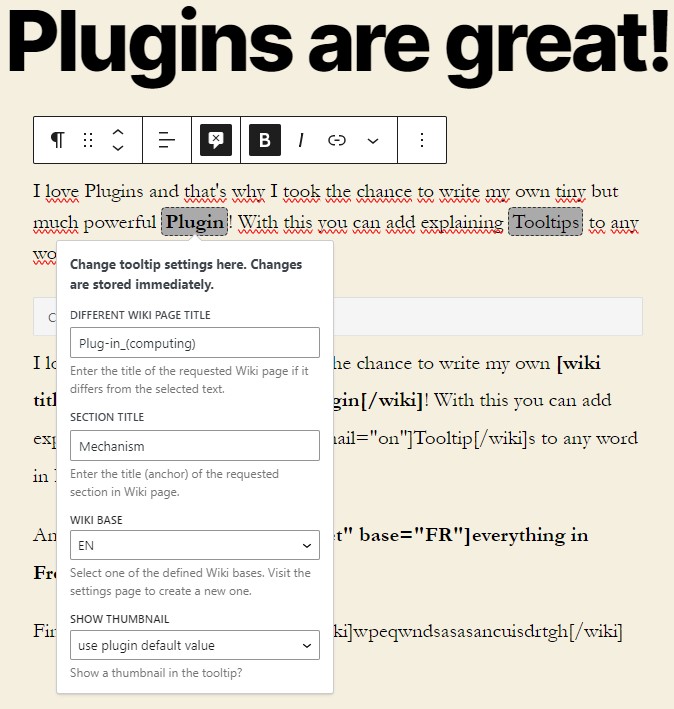 Create tooltips in all Gutenberg rich-text components