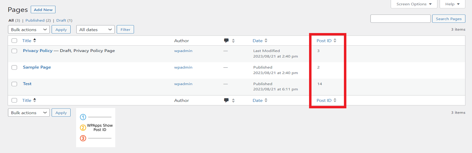 WordPress 外掛 Show Post ID with Sorting 的封面圖片。