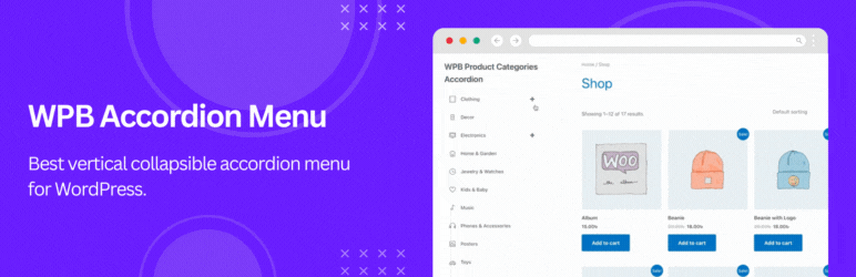 WPB Accordion Menu – Responsive Collapse Vertical Sidebar Menu – WooCommerce Category Accordion