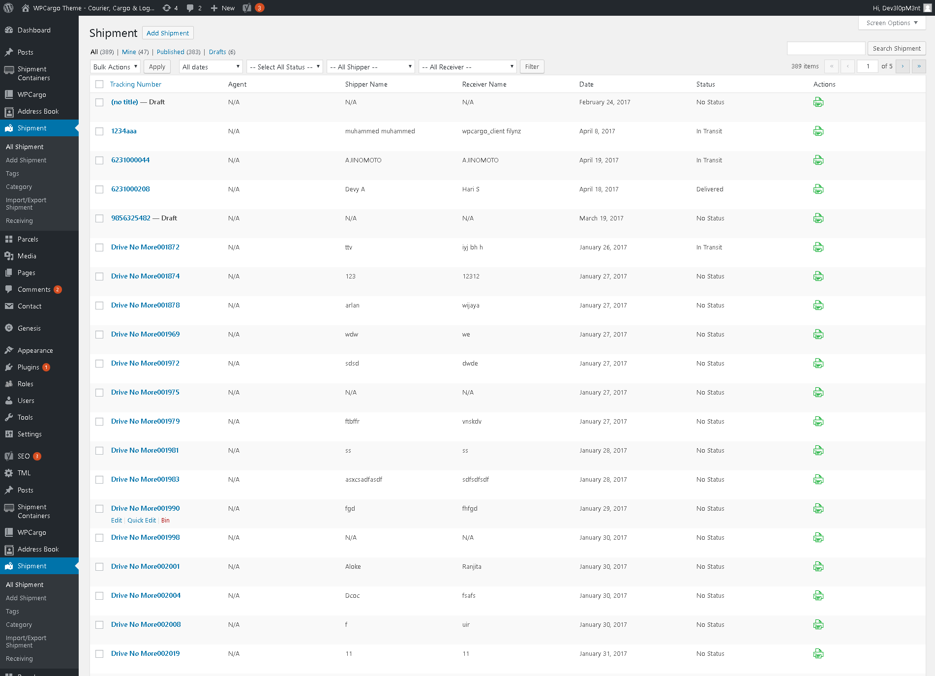 WPCargo Track &amp; Trace