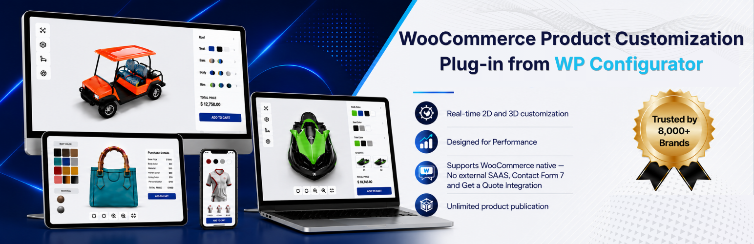 WordPress 外掛 WPConfigurator 3D Product Customizer Lite 的封面圖片