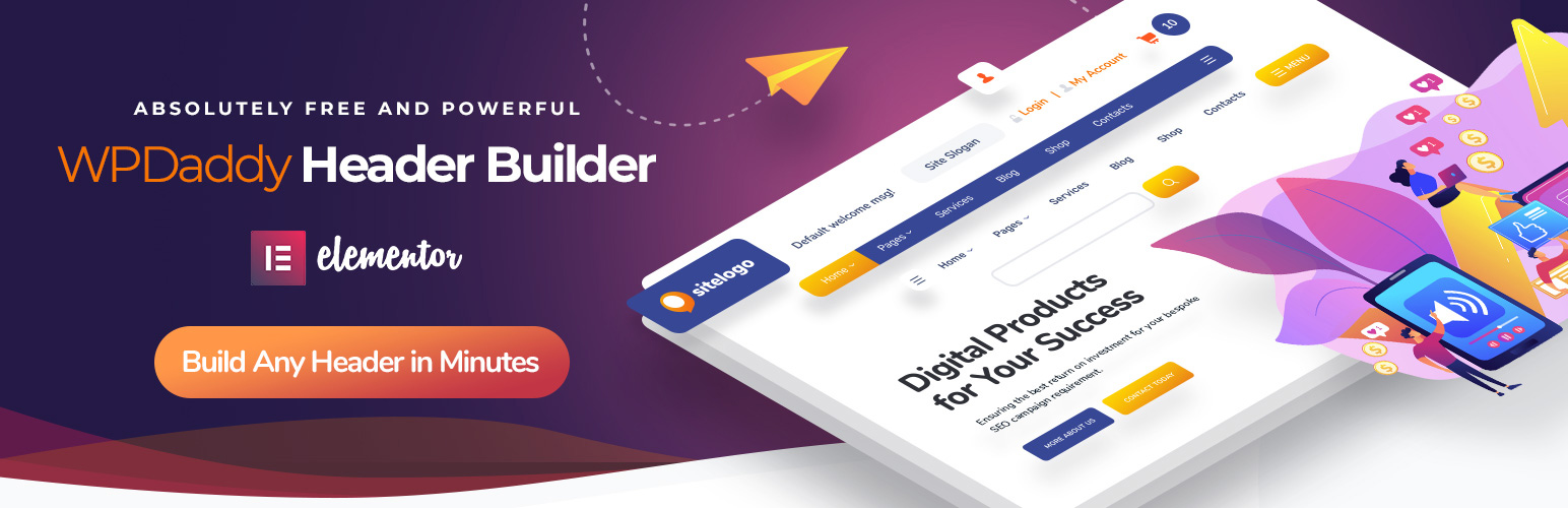 Header Builder for Elementor by WPDaddy