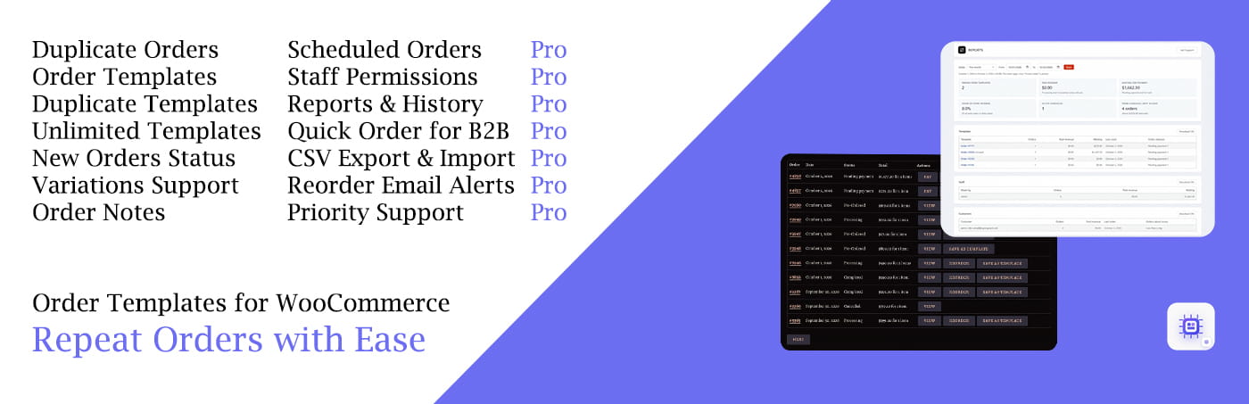 WpDevArt Duplicate & Repeat Orders for WooCommerce preview