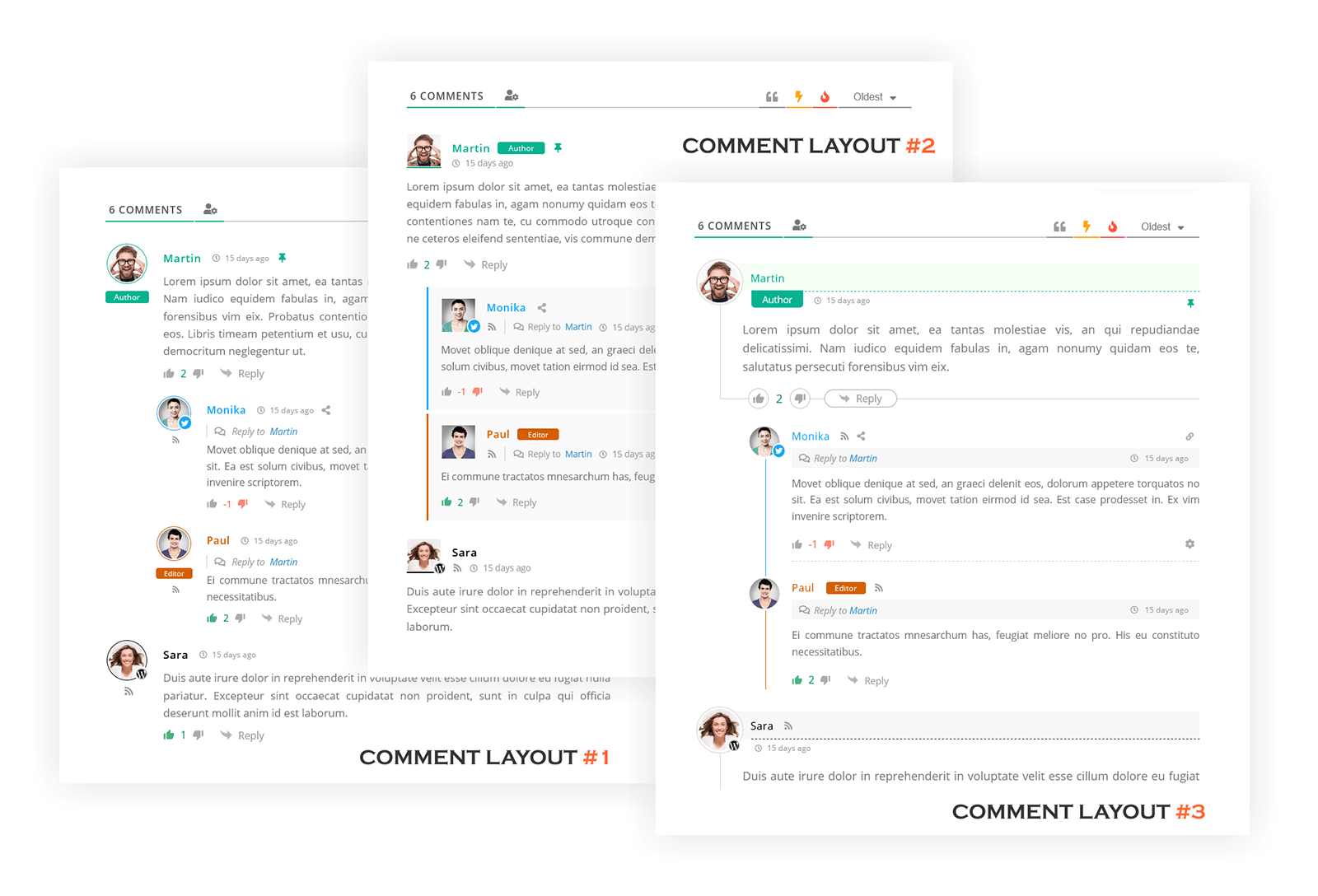 wpDiscuz Comments Three Layouts | Screenshot #1