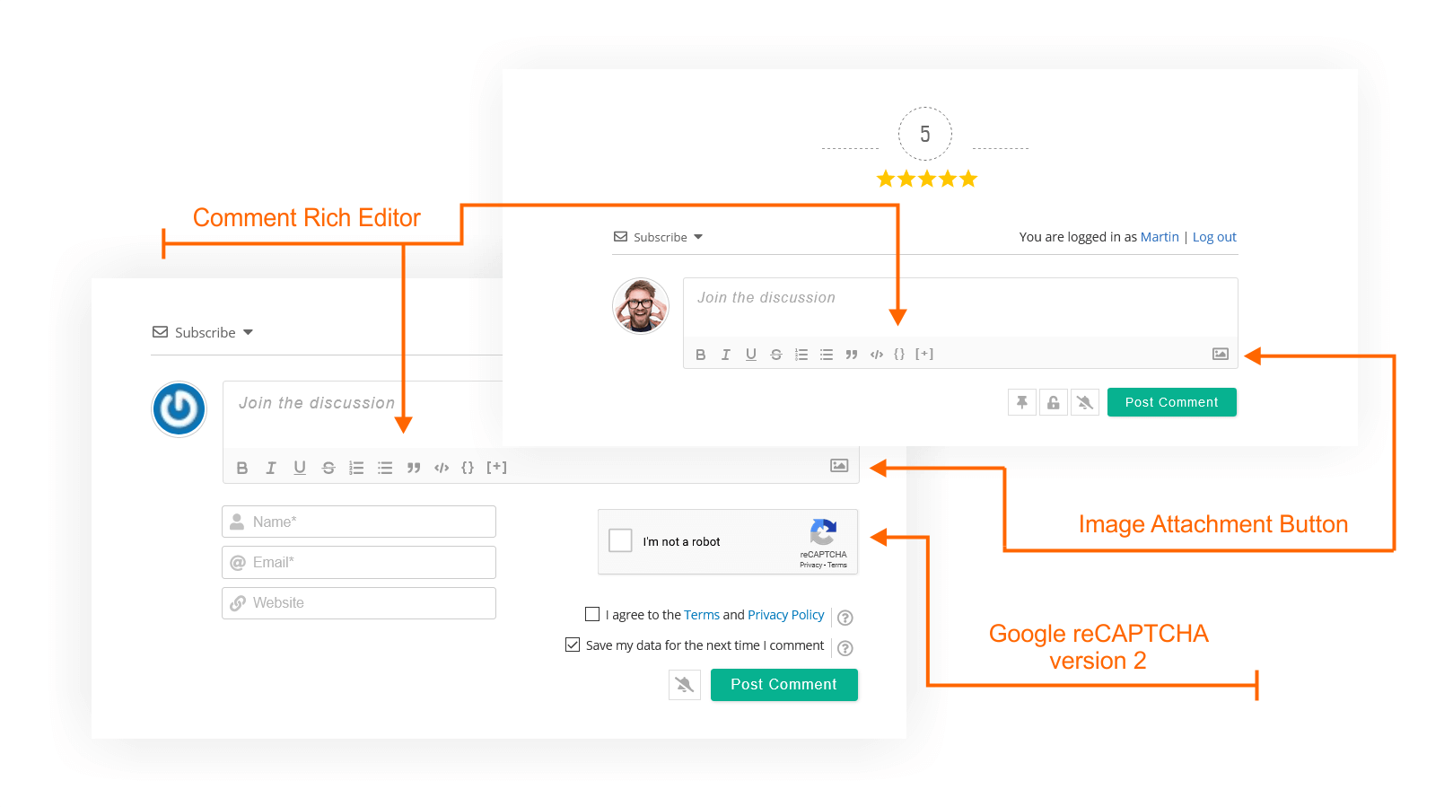 wpDiscuz Comments Form | Screenshot #2