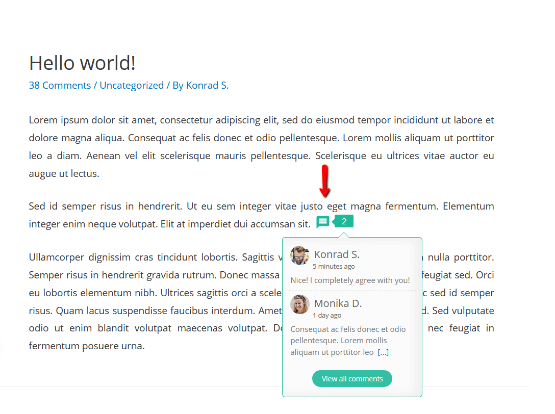 wpDiscuz Inline Comments | Screenshot #6