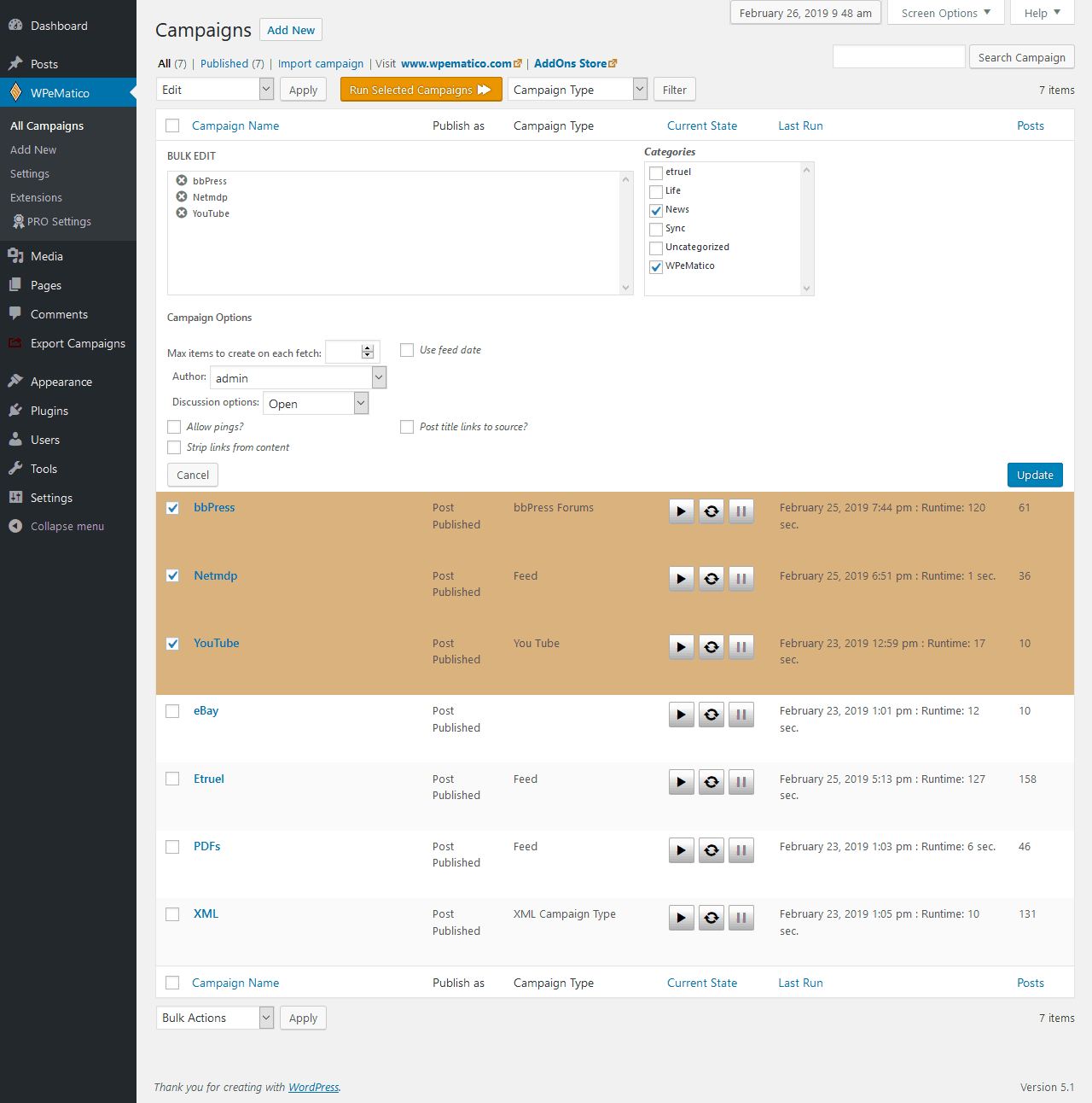 Inline Quick Edit for rapid campaign adjustments.