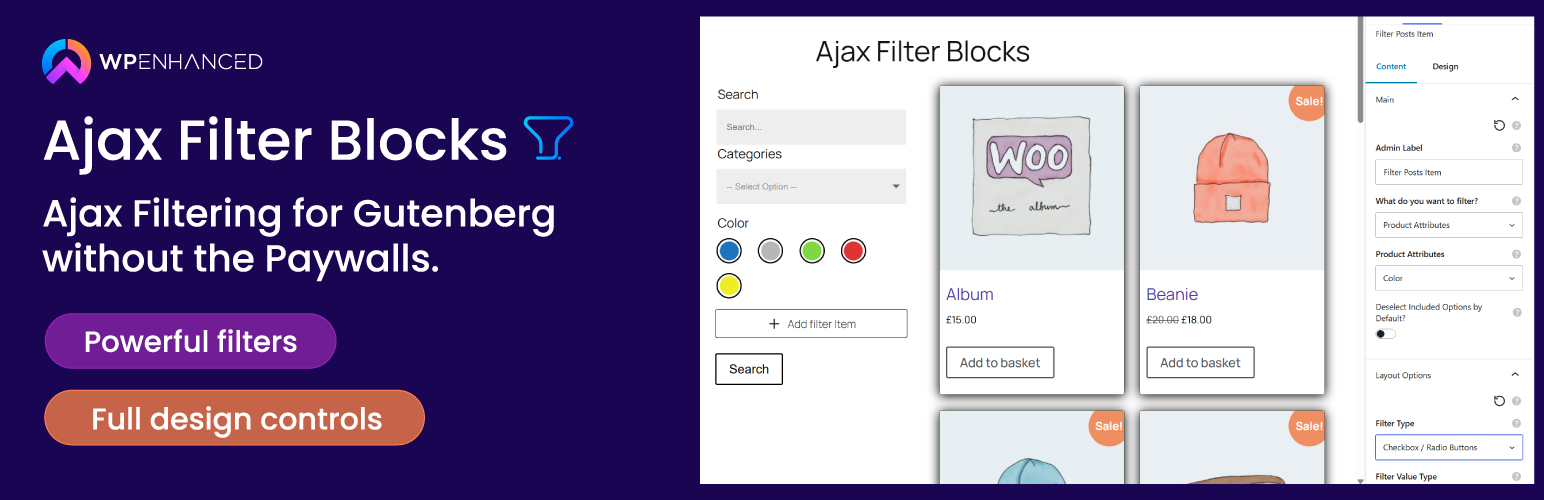 WPEnhanced Ajax Filter Blocks