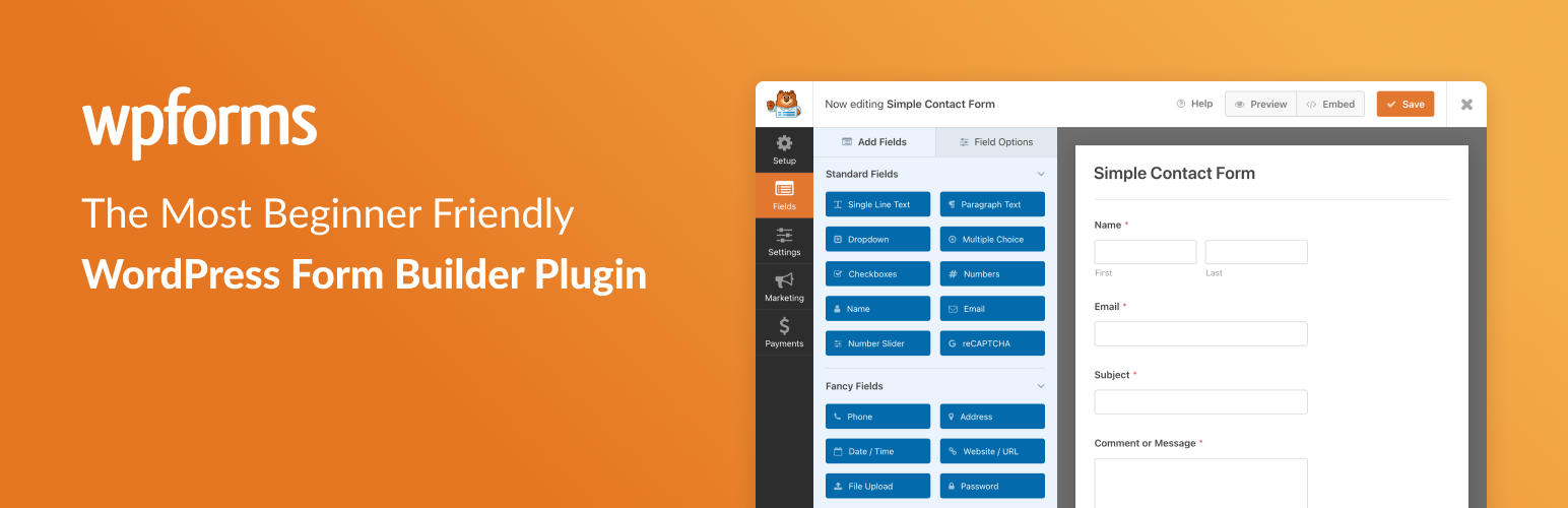 Product image for Contact Form by WPForms – Drag & Drop Form Builder for WordPress.