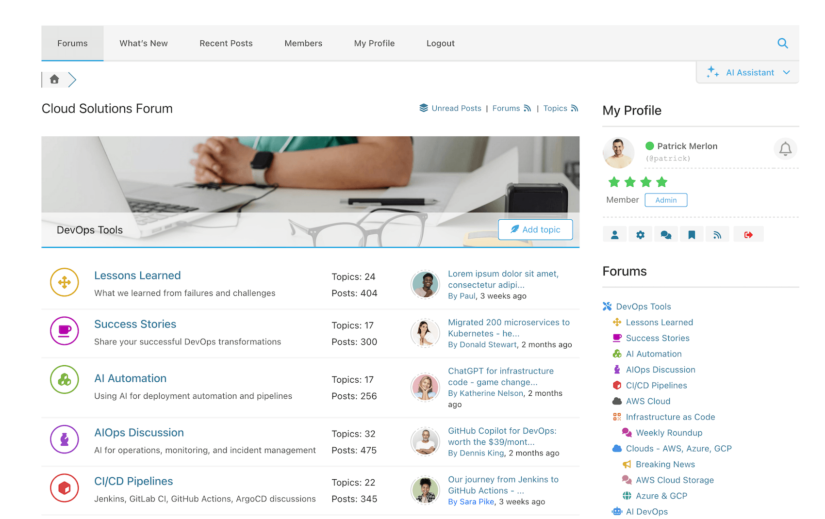 Simplified Forum Layout - Forums