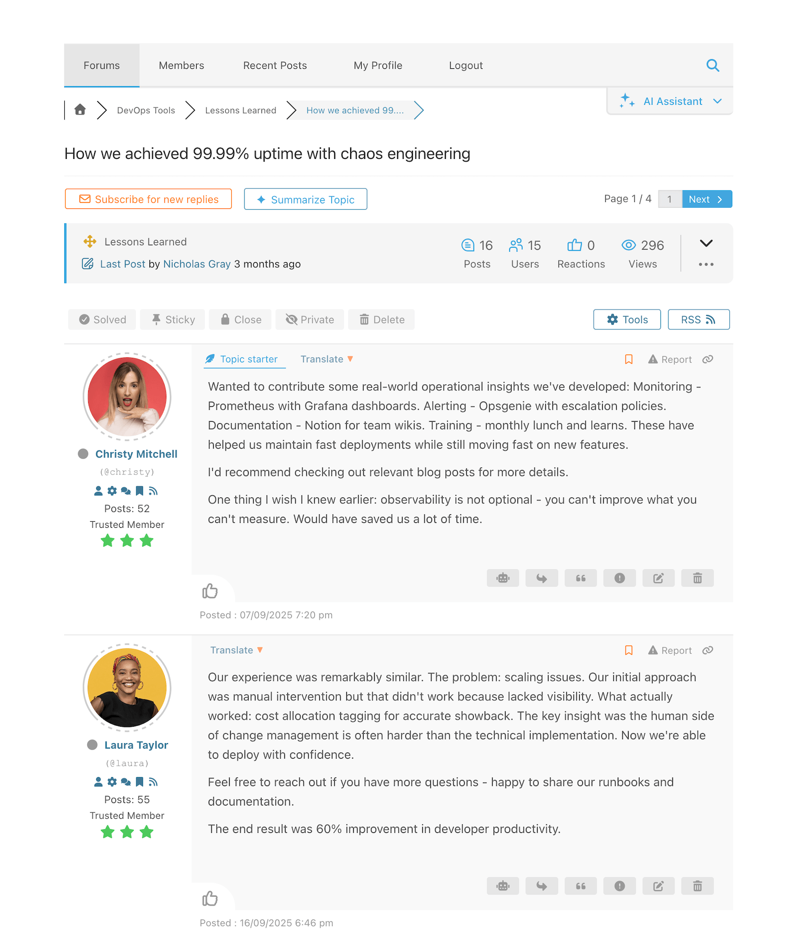 Extended Forum Layout - Posts