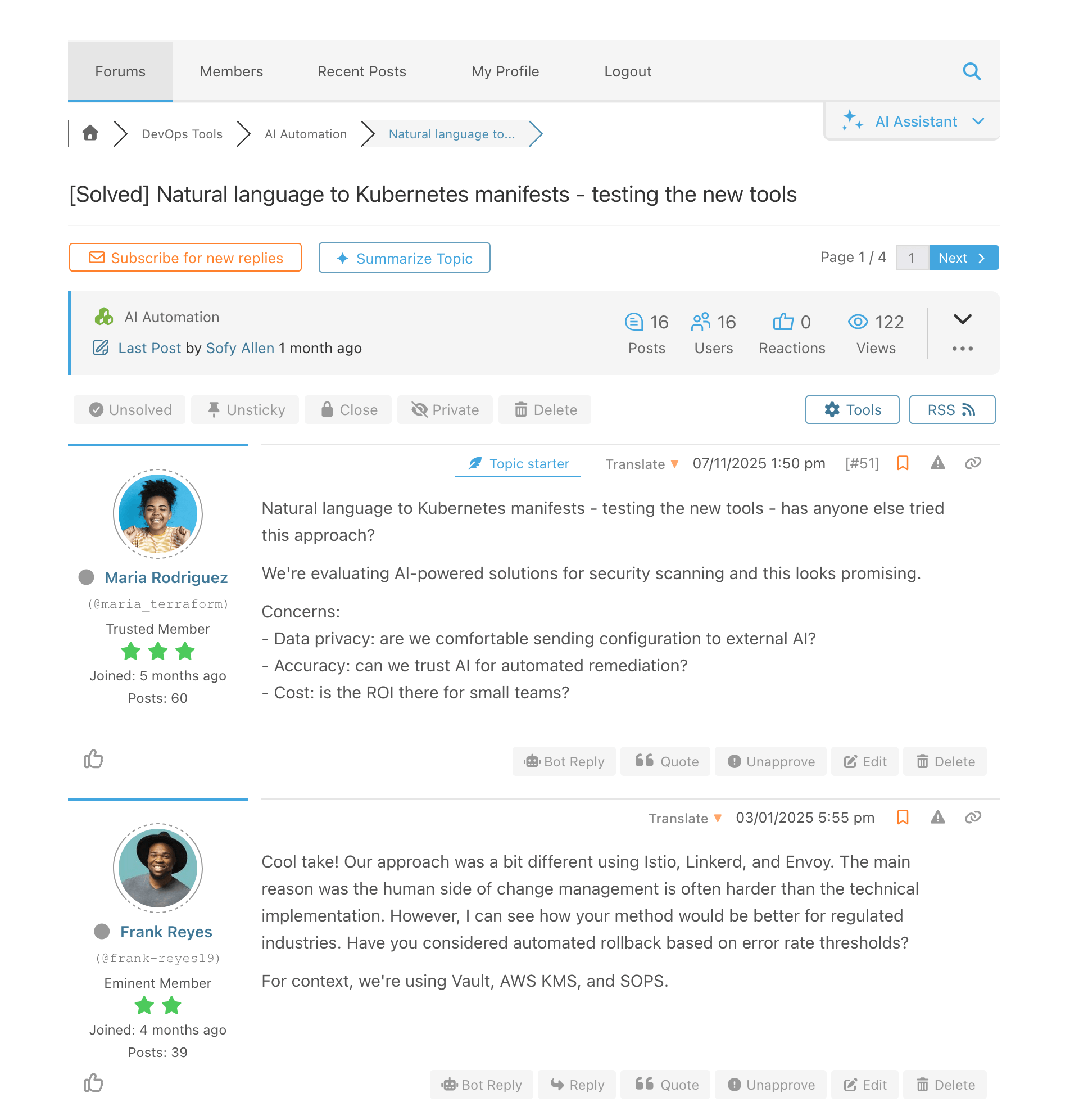 Simplified Forum Layout - Posts