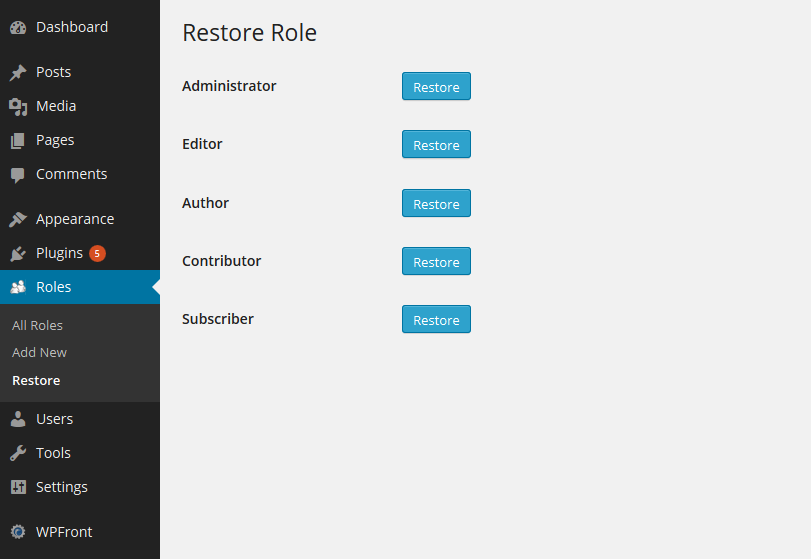 Restore role