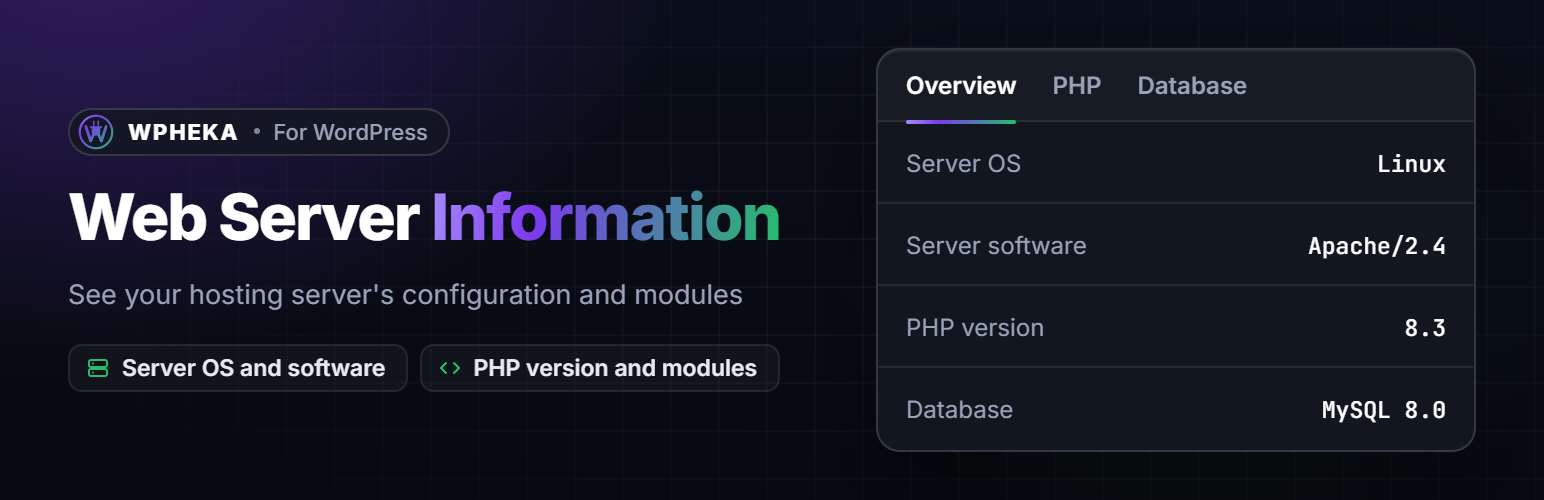 Web Server Information preview