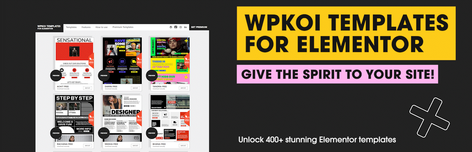 WordPress 外掛 WPKoi Templates for Elementor 的封面圖片。
