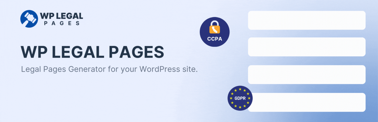 WordPress 外掛 Privacy Policy Generator, Terms & Conditions Generator WordPress Plugin : WP Legal Pages 的封面圖片。
