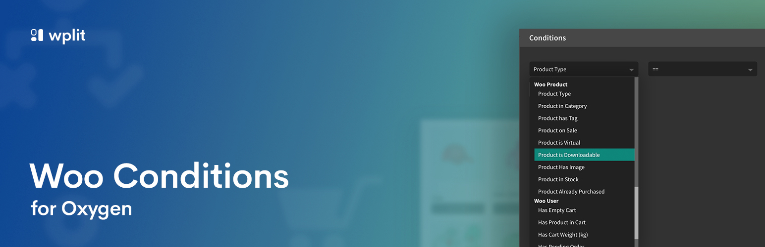 WPlit Woo Conditions for Oxygen