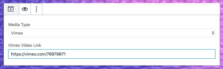 WPlyr Media Block - Vimeo settings