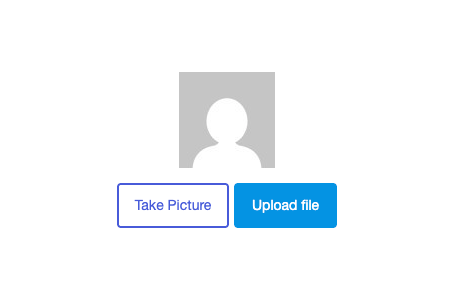 The upload form dropped onto any page with a shortcode or the Gutenberg block. Crop and webcam capture are built in.