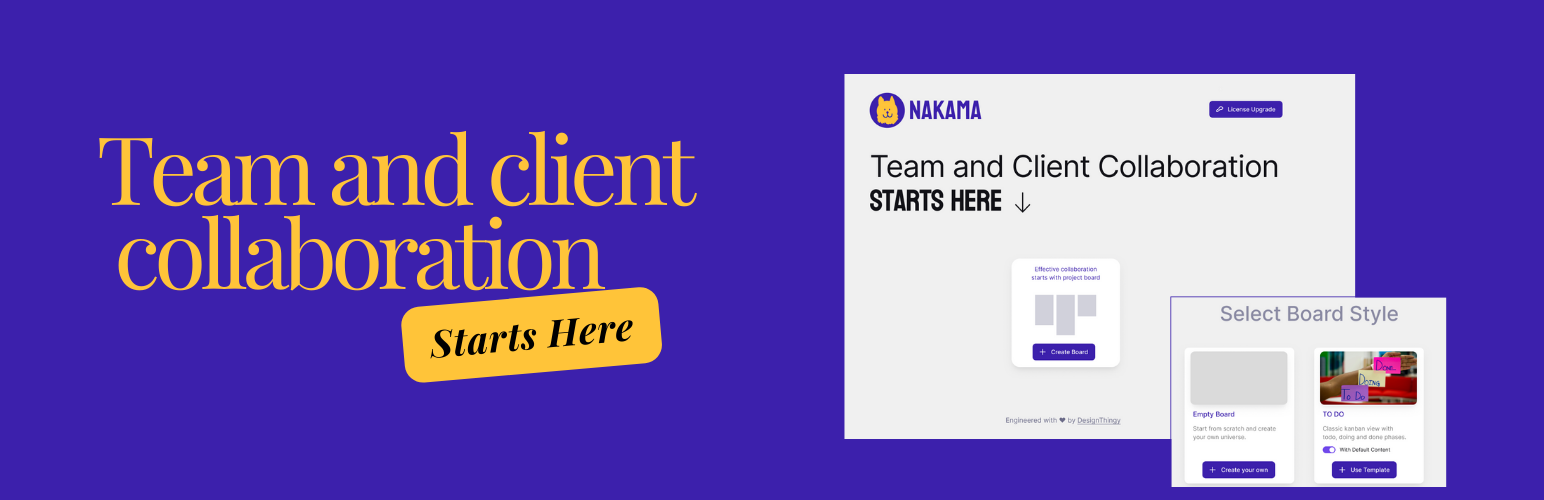 WPNakama – Shareable Project Boards, Roadmap & Tasks Lists