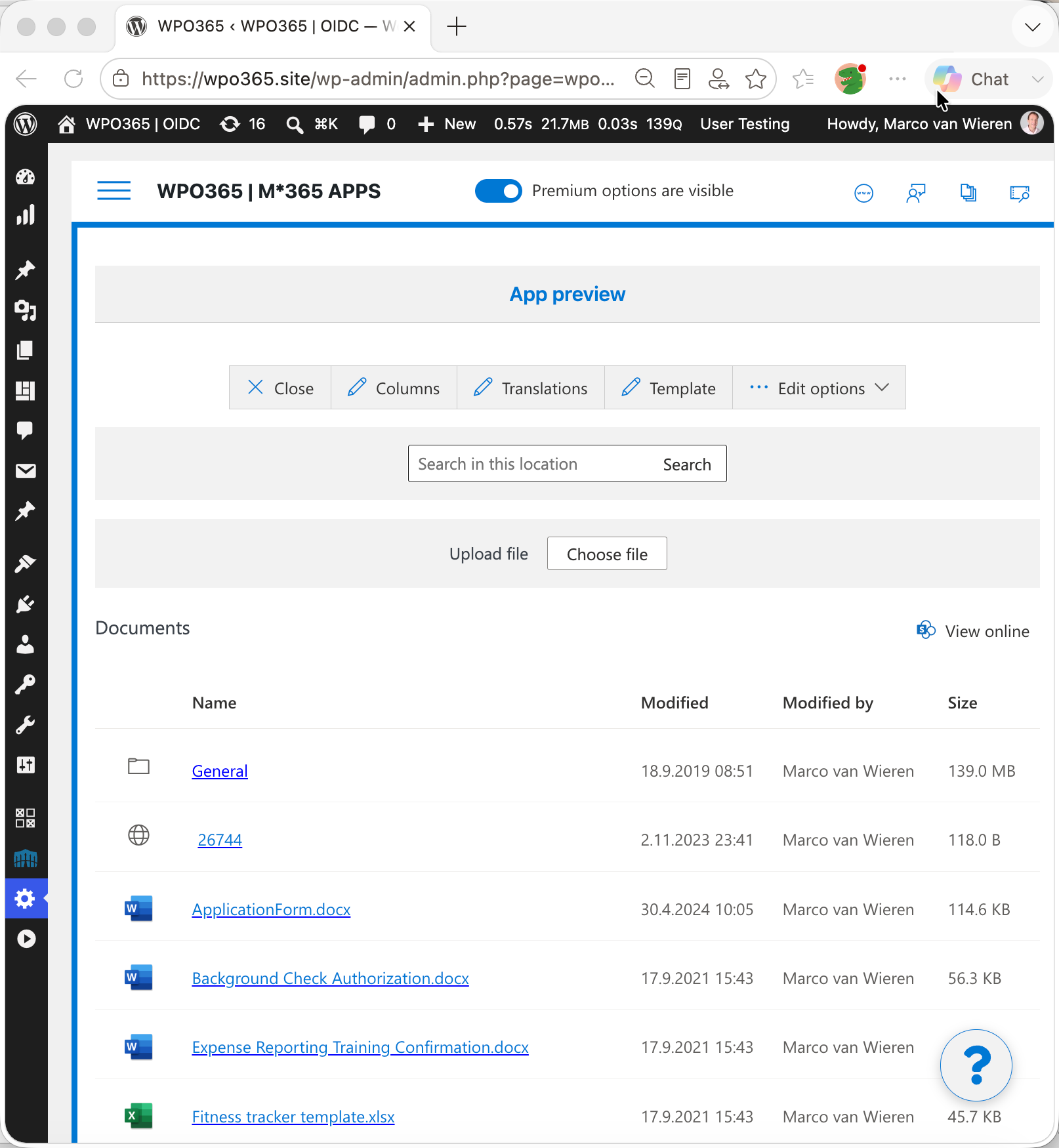 Embed SharePoint Library in WordPress.